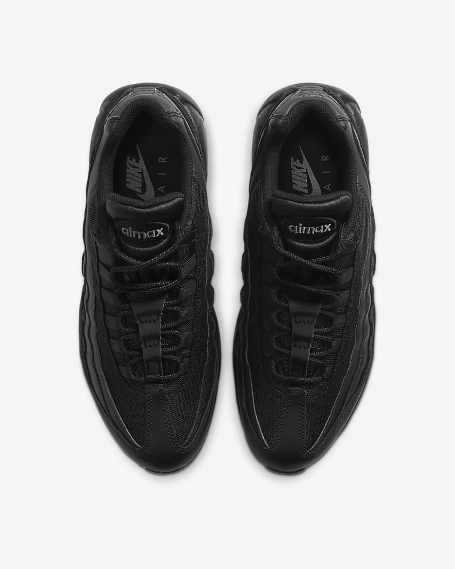 All black leather air max 95 on sale